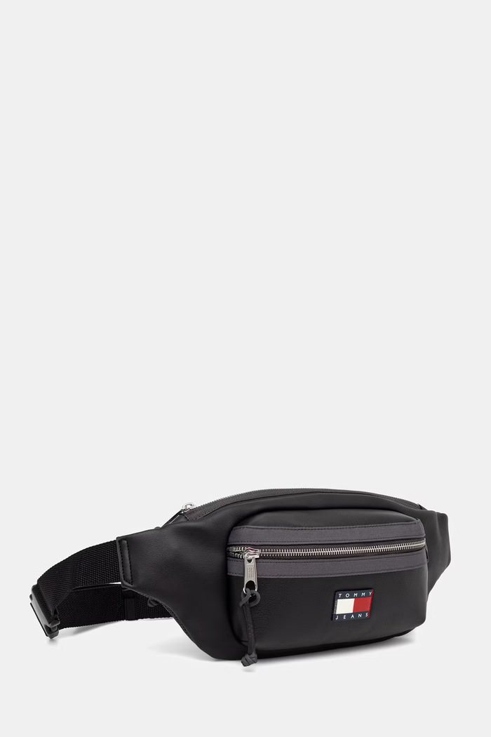 Tommy Jeans nerka męska z imitacji skóry AM0AM14347 czarny AW26
