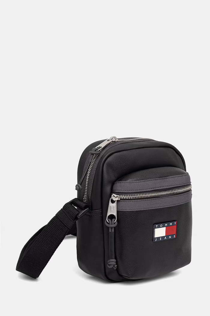 Tommy Jeans saszetka męska z imitacji skóry AM0AM14334 czarny AW26
