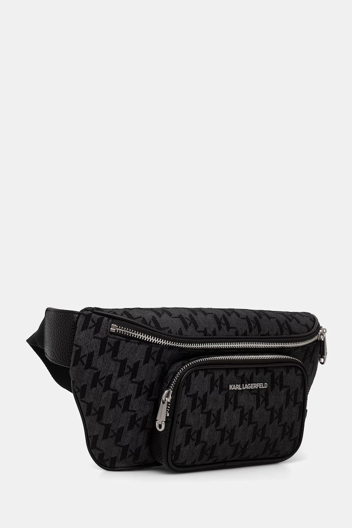 Karl Lagerfeld ľadvinka pánska K/MONOGRAM B3M30250 čierna AW26