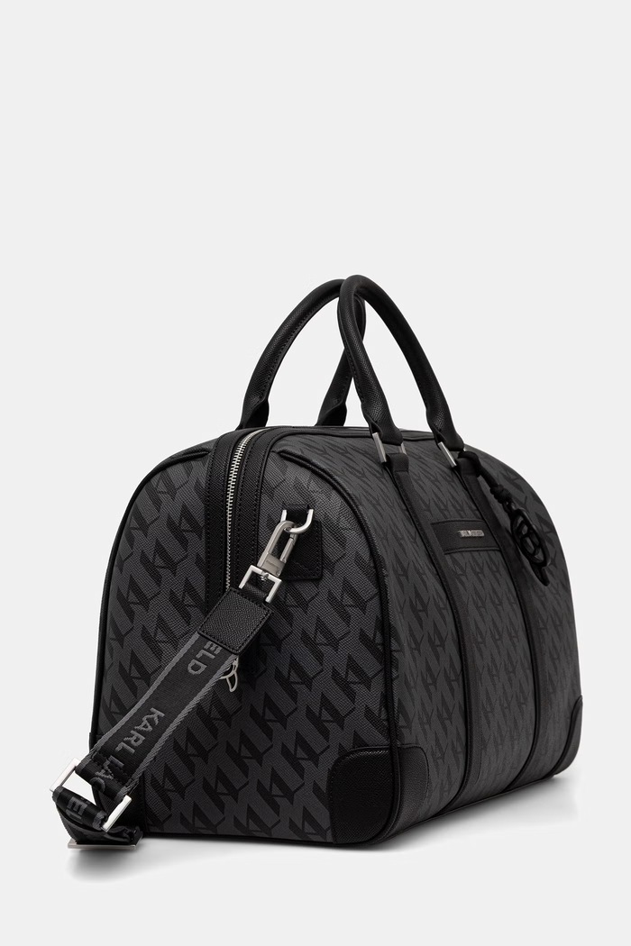 Karl Lagerfeld cestovná taška pánska z imitácie kože K/IKON B3M30255 čierna AW26