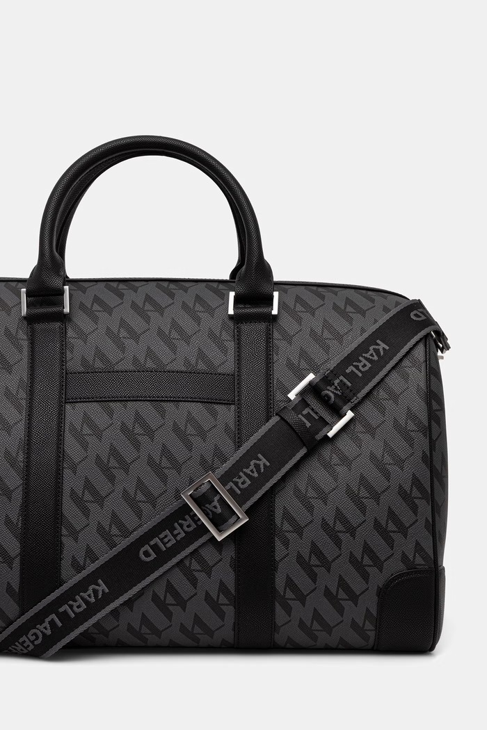 Doplnky Karl Lagerfeld cestovná taška pánska z imitácie kože K/IKON B3M30255 čierna