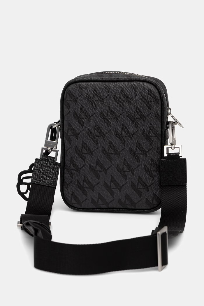 Doplnky Karl Lagerfeld vrecko pánske z imitácie kože K/IKON B3M30258 čierna