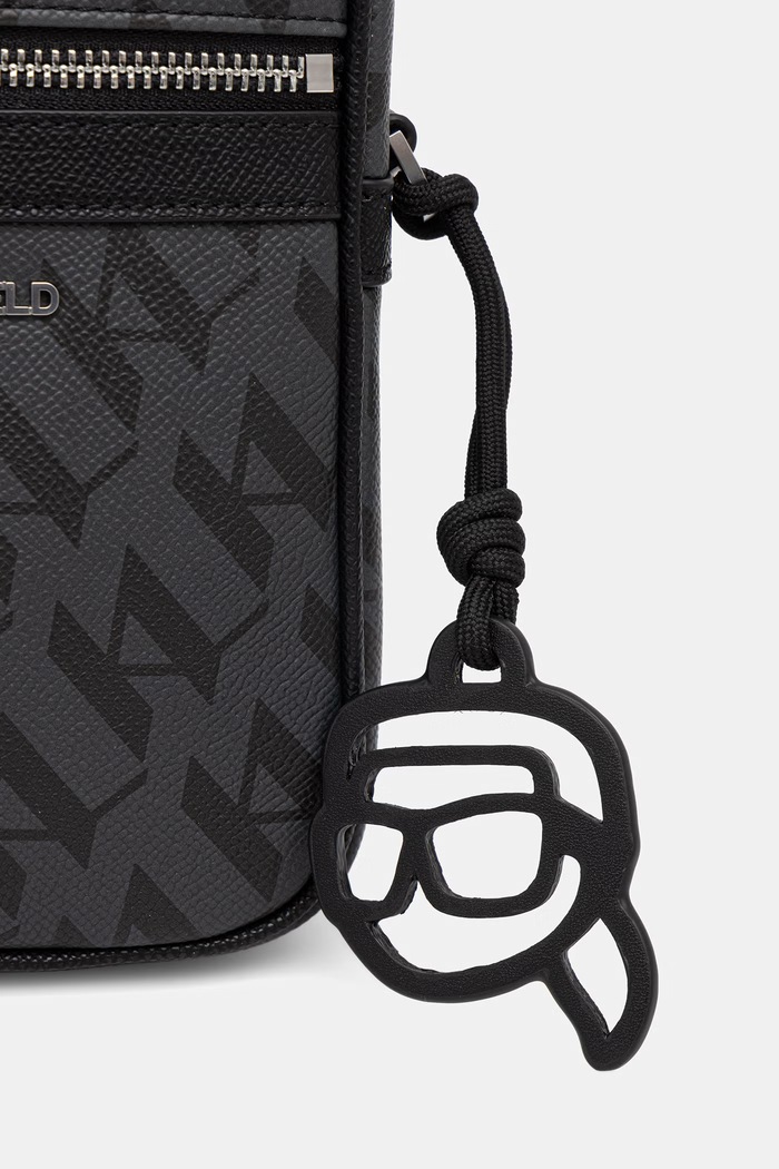 Karl Lagerfeld vrecko pánske z imitácie kože K/IKON čierna B3M30258