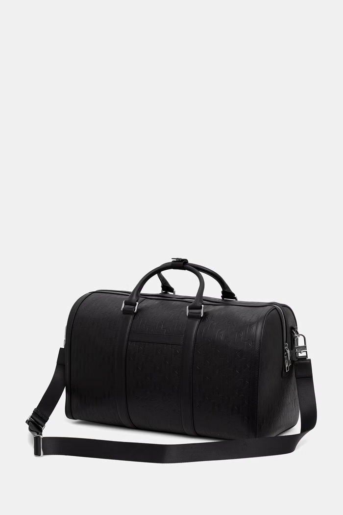 Doplňky Karl Lagerfeld taška pánská kožená K/LOOM B3M30295 černá