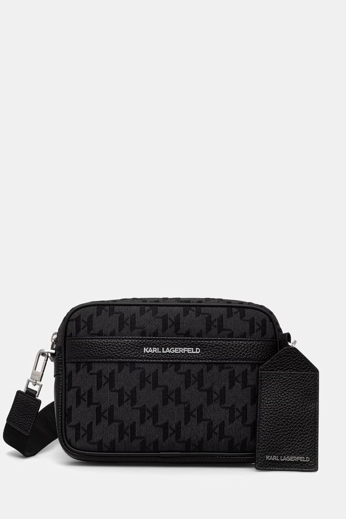 Karl Lagerfeld vrecko pánske K/MONOGRAM čierna B3M30249