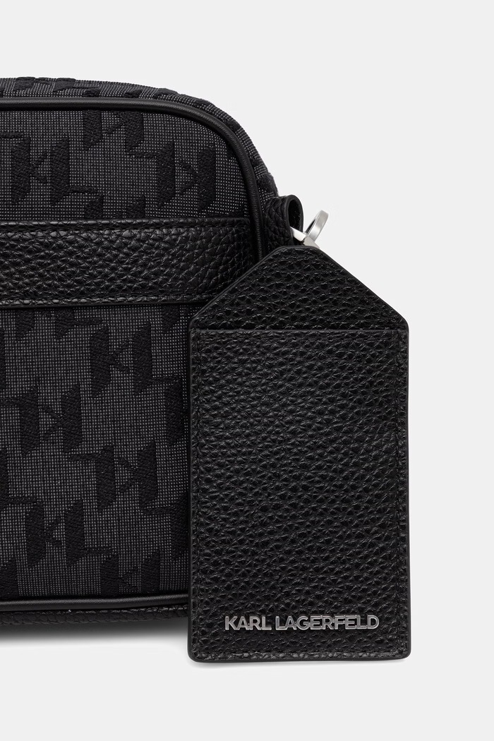Karl Lagerfeld vrecko pánske K/MONOGRAM čierna B3M30249