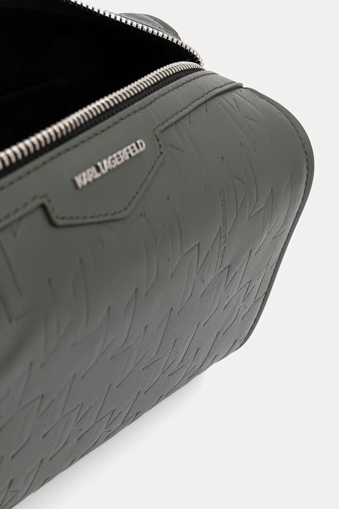 Karl Lagerfeld kabelka pánska kožená K/LOOM zelená B3M30251