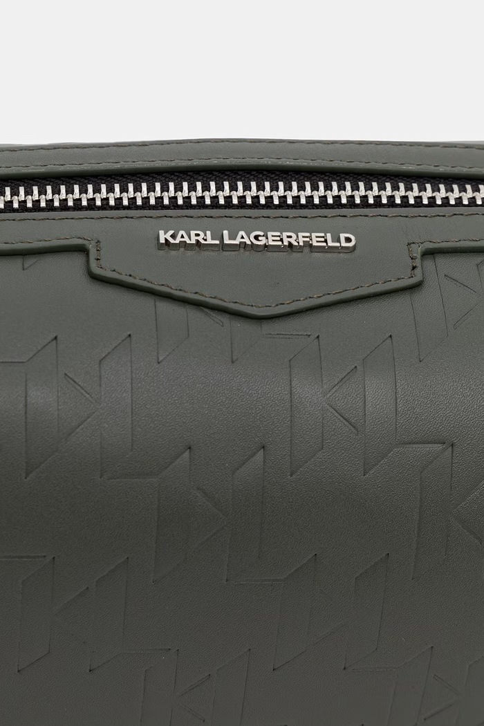 Karl Lagerfeld kabelka pánska kožená K/LOOM B3M30251 zelená