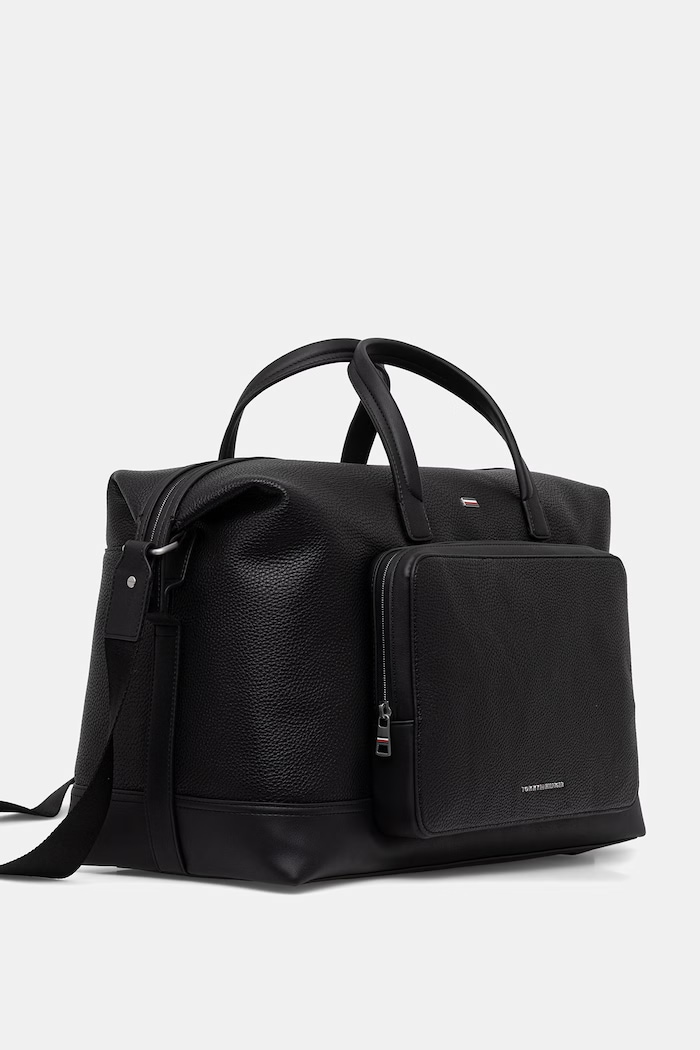 Tommy Hilfiger torba podróżna męska z imitacji skóry AM0AM14436 czarny AW26
