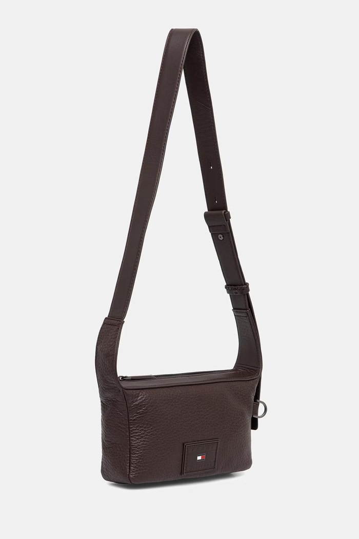 Accesorii Tommy Hilfiger geantă mică pentru bărbați, din piele AM0AM14525 maro