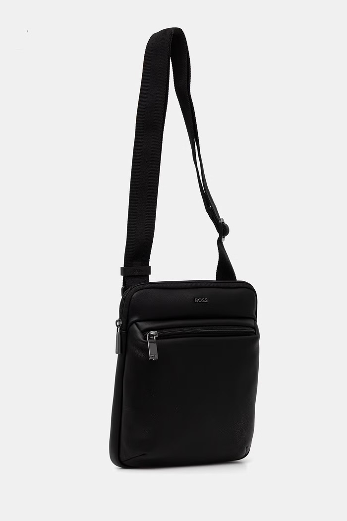 Accesorii BOSS geantă mică pentru bărbați, cu imitație de piele Jace_Envelope 50567866 negru