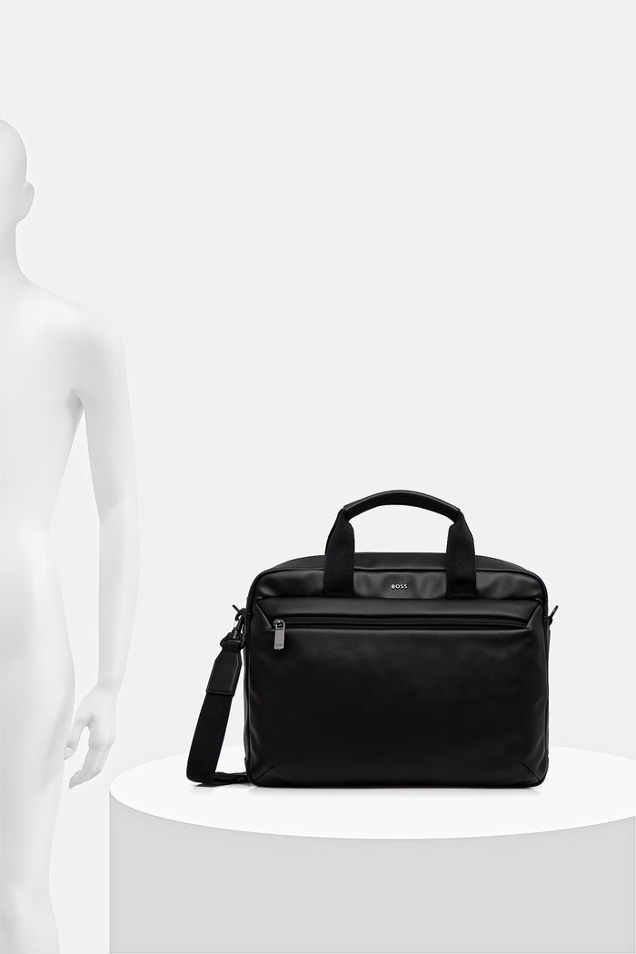 BOSS taška na notebook pánska z imitácie kože Jace_Doc Case 50567865