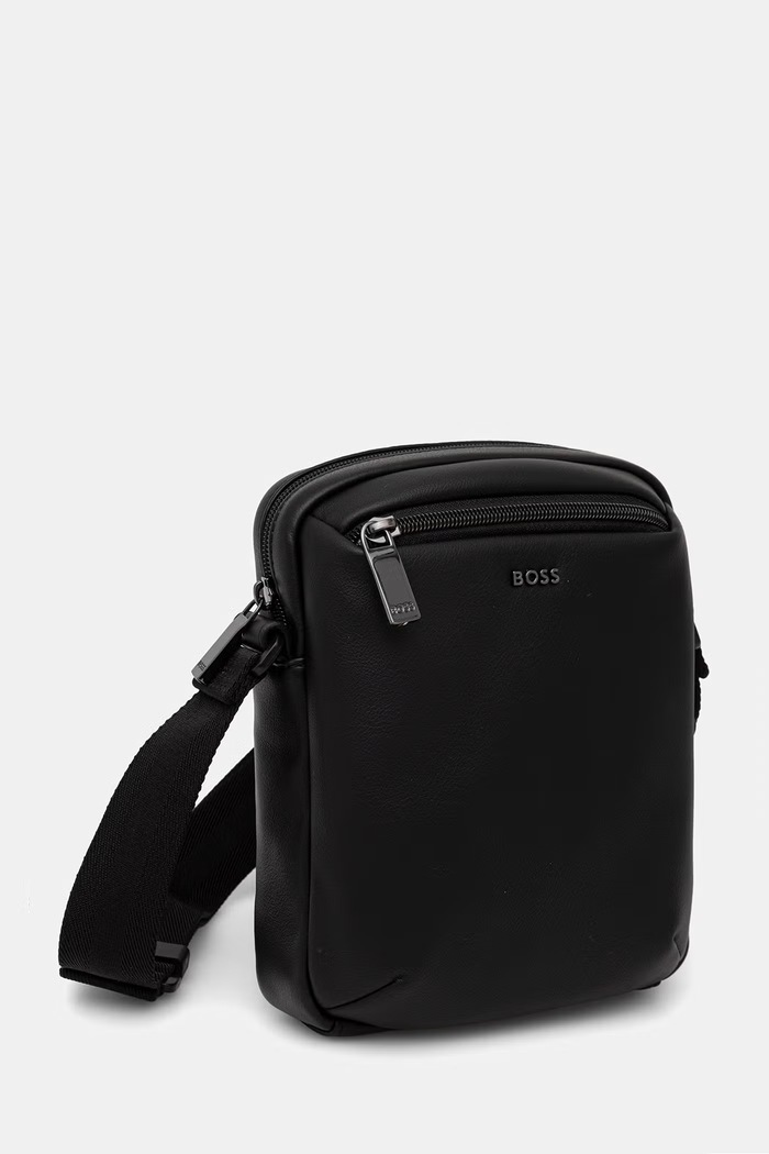 BOSS geantă mică pentru bărbați, cu imitație de piele Jace_NS Zip 50567845 negru AW26