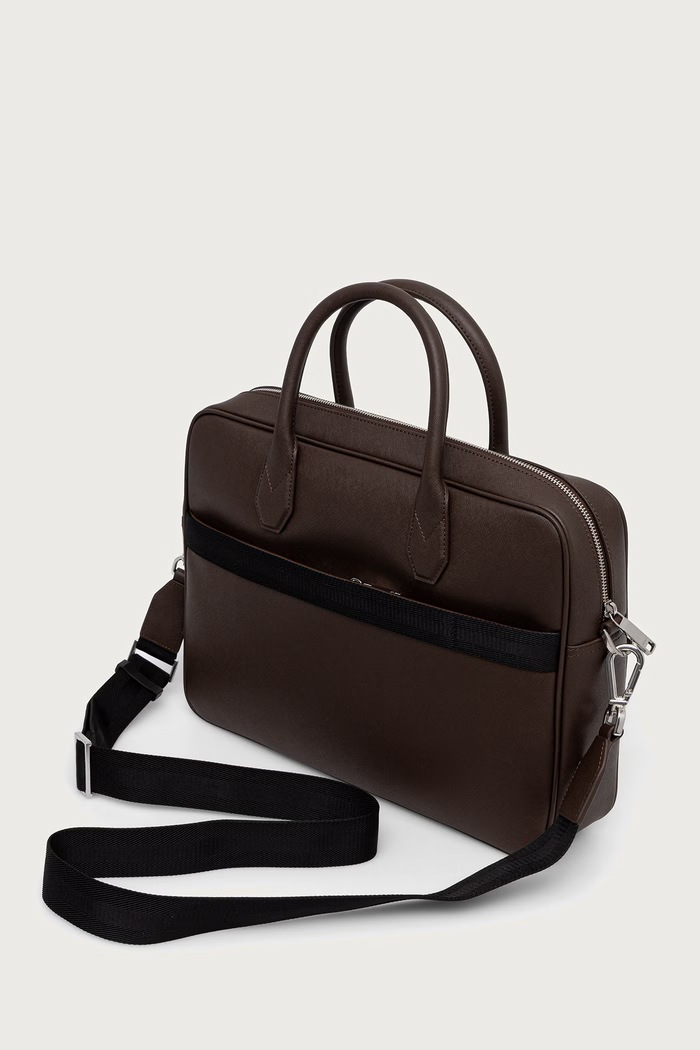 Accesorii BOSS geantă de laptop pentru bărbați din piele Northon_Doc. Case 50567389 maro