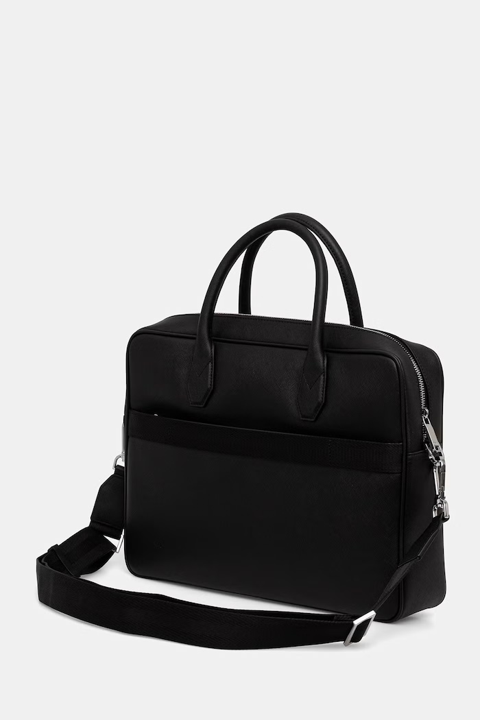 Kiegészítők BOSS férfi bőr laptoptáska Northon_Doc. Case 50567389 fekete