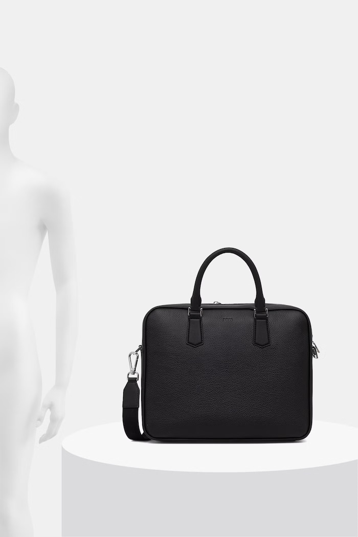 BOSS geantă de laptop pentru bărbați, din piele New Crosstown_Doc 50541864