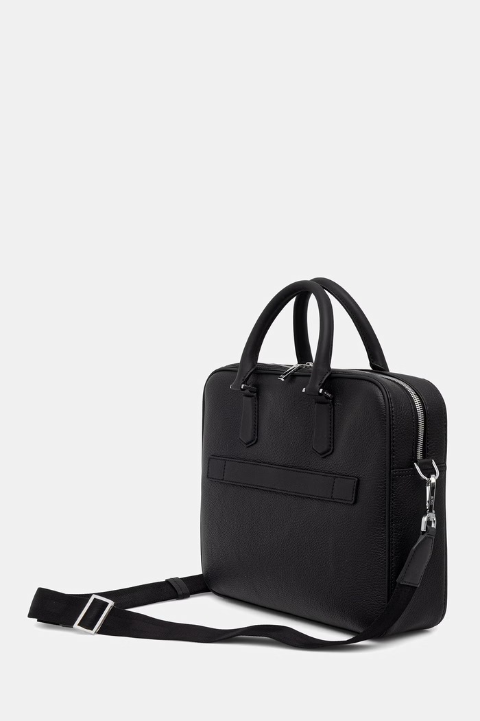 Accesorii BOSS geantă de laptop pentru bărbați, din piele New Crosstown_Doc 50541864 negru