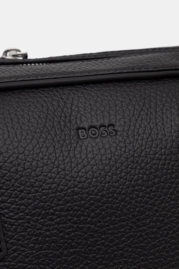 BOSS geantă de laptop pentru bărbați, din piele New Crosstown_Doc negru 50541864