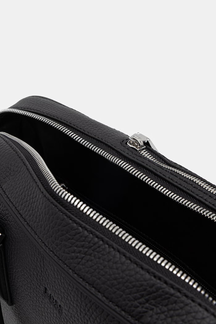 BOSS geantă de laptop pentru bărbați, din piele New Crosstown_Doc 50541864 negru