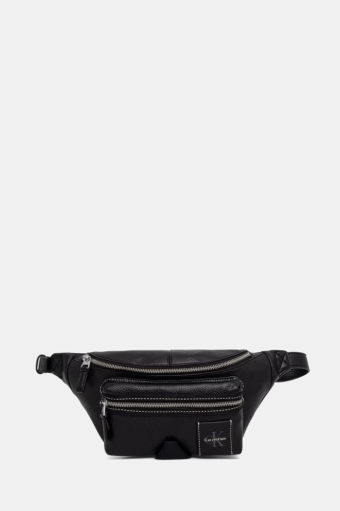 Calvin Klein torba oko struka za muškarce od imitacije kože crna LV04D3427G