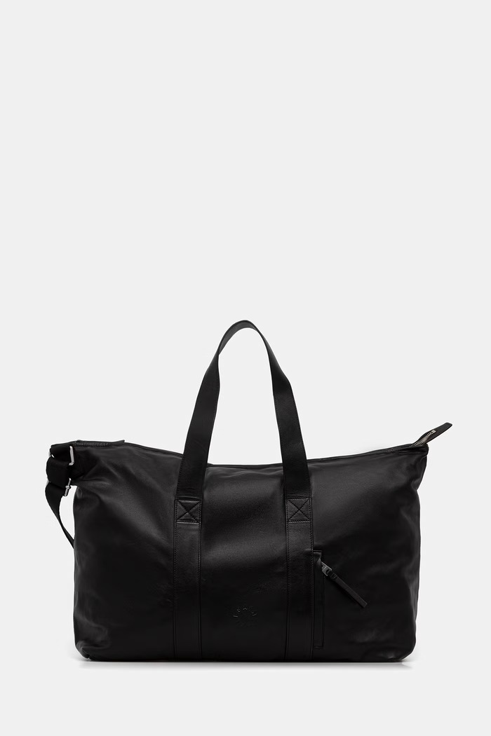 AllSaints torba podróżna męska skórzana KEI czarny M183XD