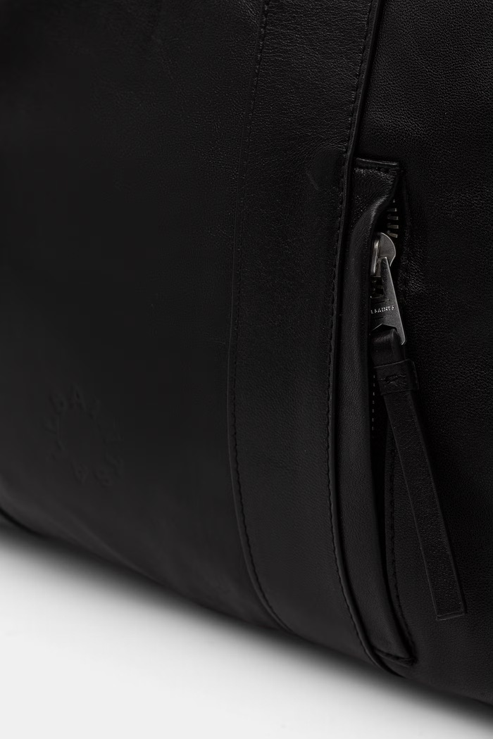 AllSaints torba podróżna męska skórzana KEI czarny M183XD