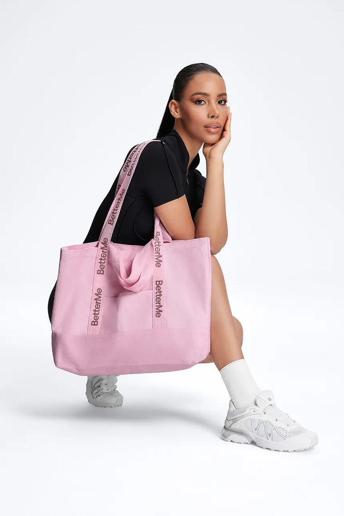 Platnena torba Canvas Tote BetterMe BAG00001 roza