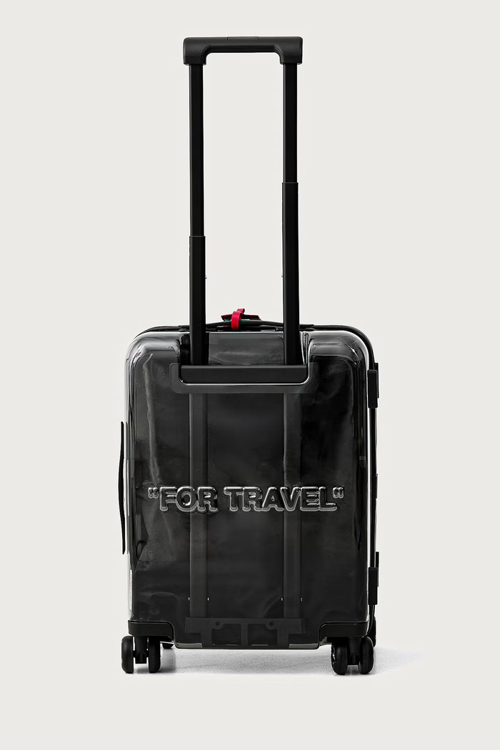 Accesorii Off-White Quote Arrow Trolley valiză rigidă OWUNG01F26PL01 negru