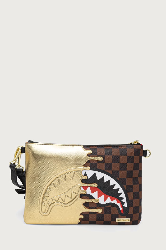 Sprayground Saszetka damska z imitacji skóry SHARKS IN PARIS brązowy 910B9344NSZ