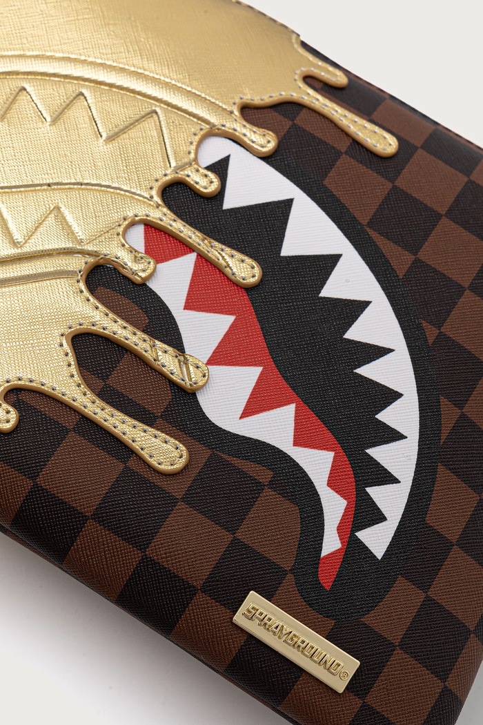 Saszetka damska z imitacji skóry SHARKS IN PARIS Sprayground 910B9344NSZ brązowy
