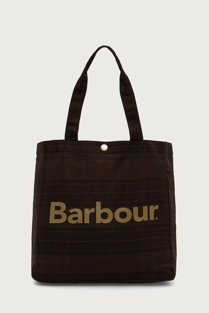 Barbour Shopperka bawełniana brązowy UBA0798