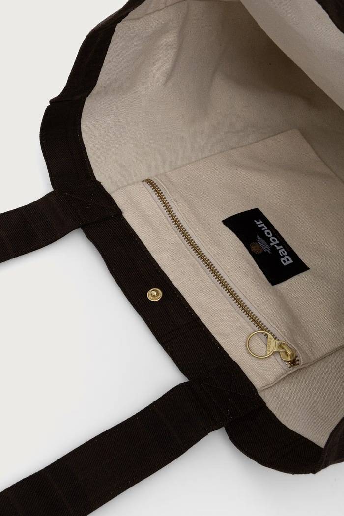 Shopperka bawełniana Barbour brązowy UBA0798