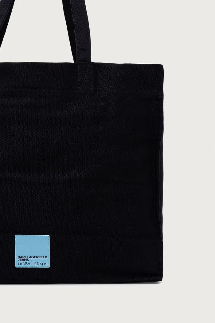 Doplňky Karl Lagerfeld Jeans taška bavlněná x Pietro Terzini B4W50054 černá