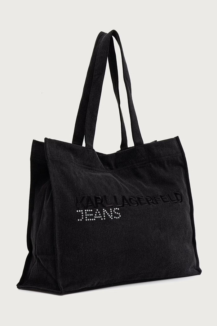 Karl Lagerfeld Jeans Materiálová taška rifľová B4W50044 čierna AW26
