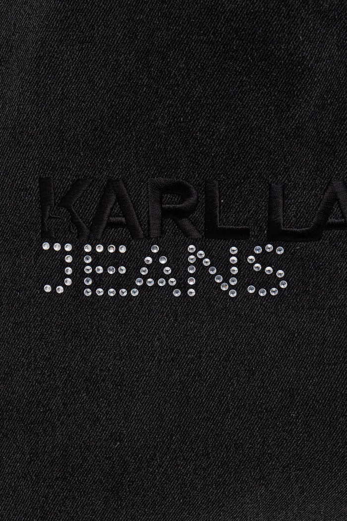 Materiálová taška rifľová Karl Lagerfeld Jeans B4W50044 čierna