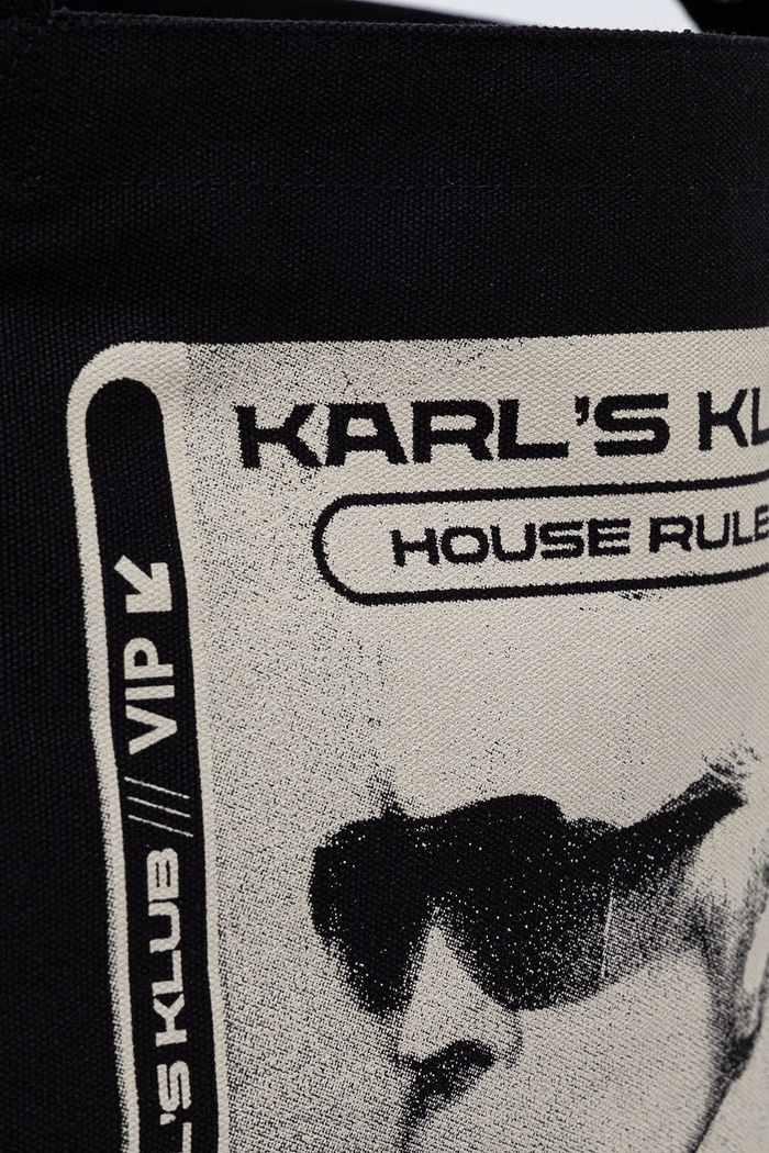 Karl Lagerfeld Jeans torba pamučna crna B4W50038