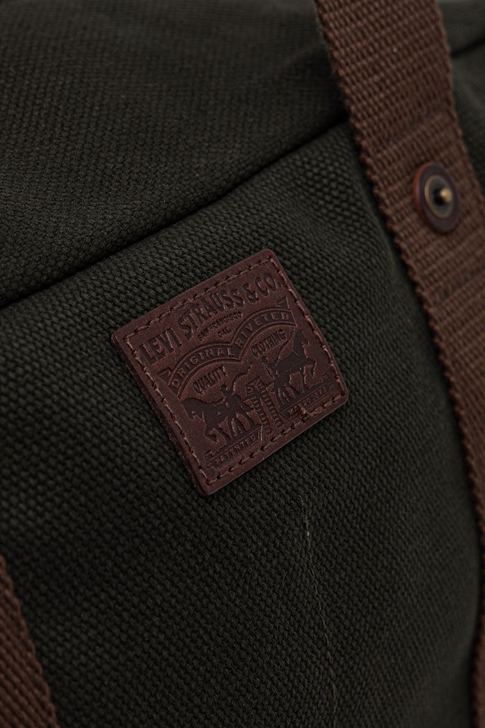 Levi's torba bawełniana HERITAGE DUFFLE zielony 007XC