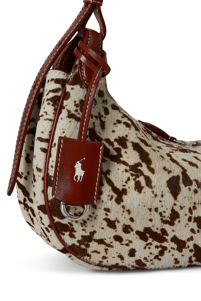 Polo Ralph Lauren taška cez rameno kožená 428P13641001 hnedá