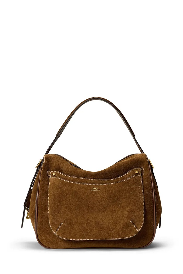 Polo Ralph Lauren torebka zamszowa 428962627001 brązowy AW26