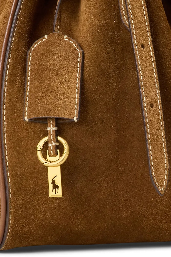 Polo Ralph Lauren torebka zamszowa 428962627001 brązowy