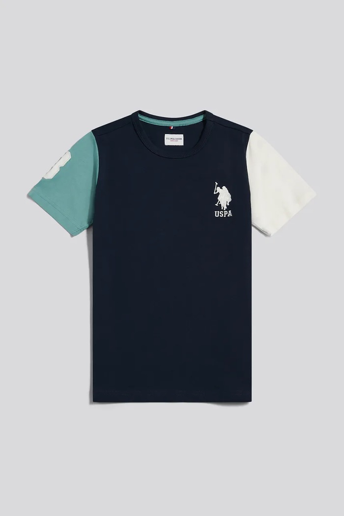 U.S. Polo Assn. T-shirt dziecięcy bawełniany USP2780 granatowy AW26