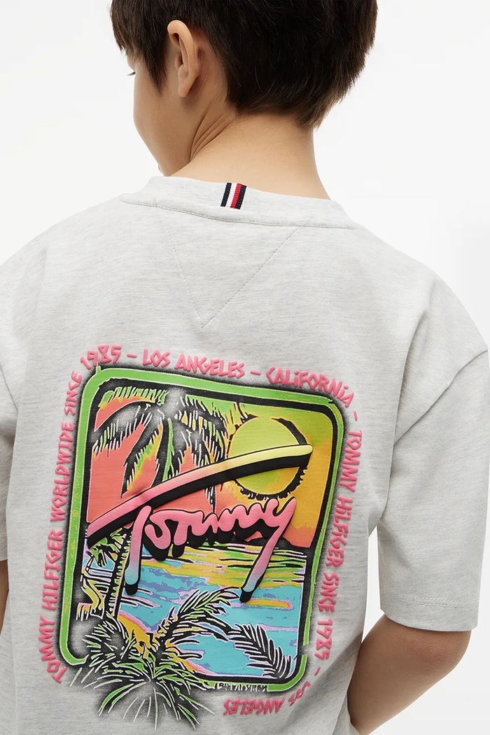 Tommy Hilfiger T-shirt oversize dziecięcy bawełniany KB0KB10895.128.176.9BY2