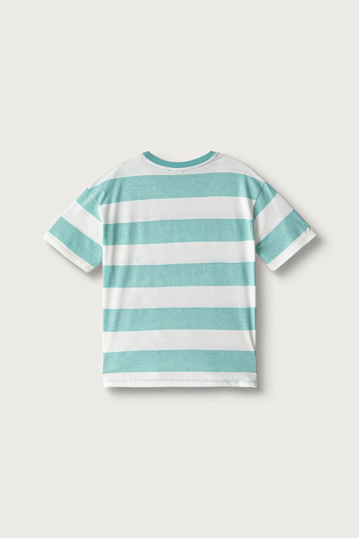 United Colors of Benetton T-shirt dziecięcy z bawełną 3YQUC10SZ.G.Reproposal turkusowy AW26