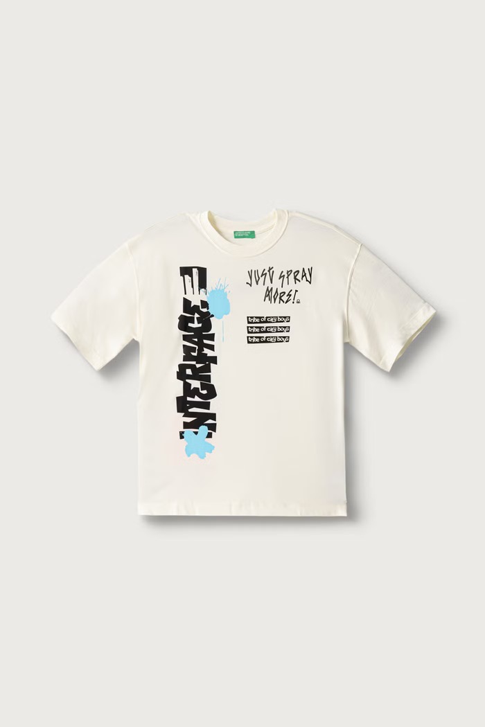 United Colors of Benetton Kratka majica otroška bombažna bež 3096C10LS.G.Reproposal