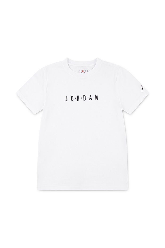 Jordan T-shirt dziecięcy z bawełną biały 95D634