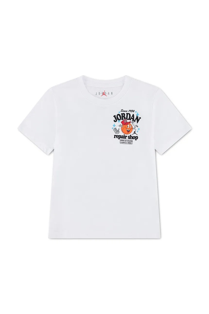 Jordan T-shirt παιδικό με βαμβάκι λευκό 85G220