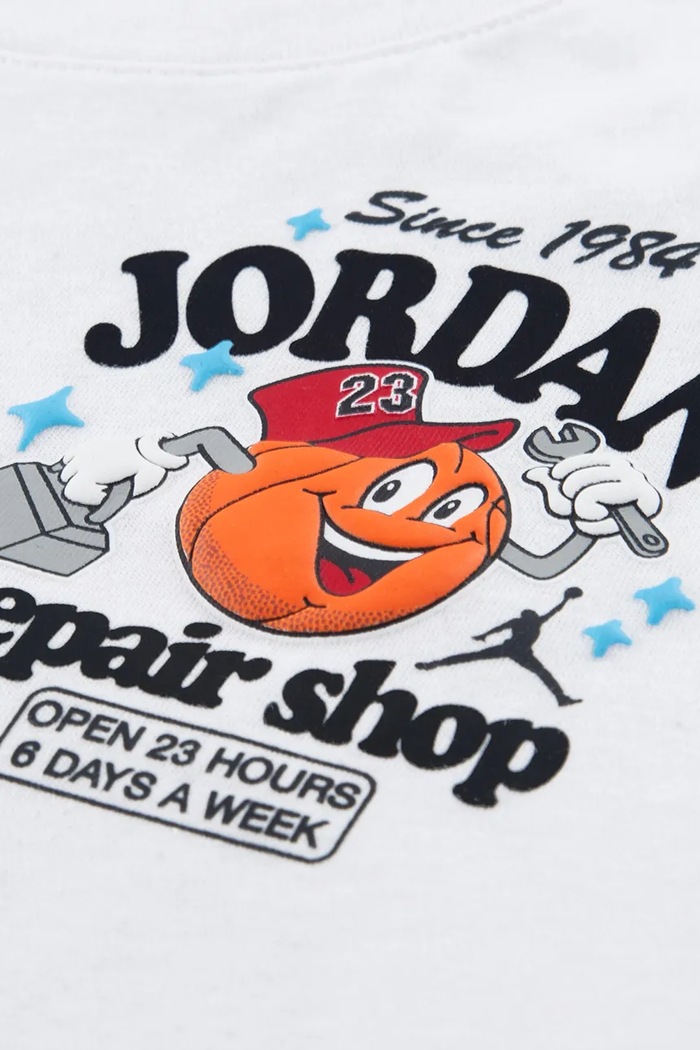 T-shirt παιδικό με βαμβάκι Jordan 85G220 λευκό