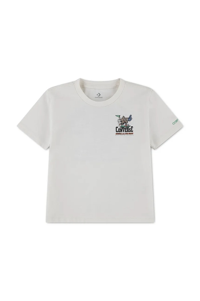 Converse T-shirt dziecięcy z bawełną 9CJ885 biały AW26