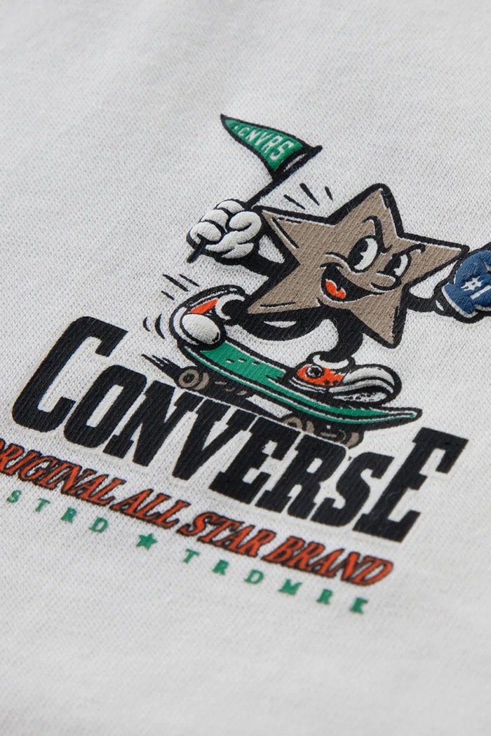 T-shirt dziecięcy z bawełną Converse biały 9CJ885