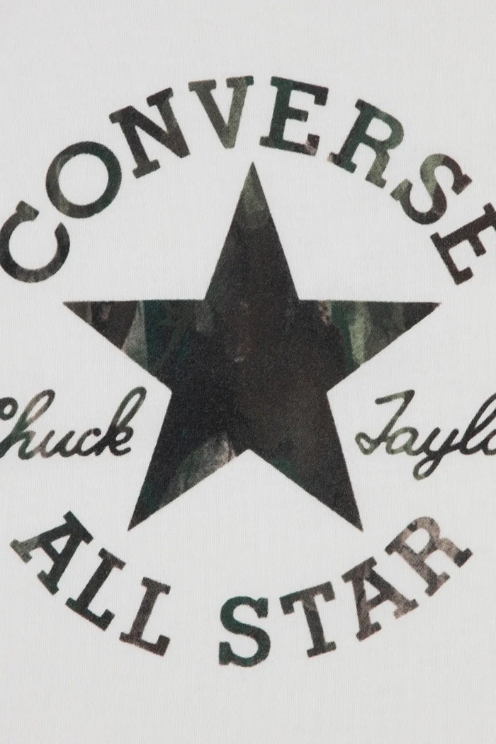 Chłopiec Converse T-shirt dziecięcy z bawełną 9CJ836 biały